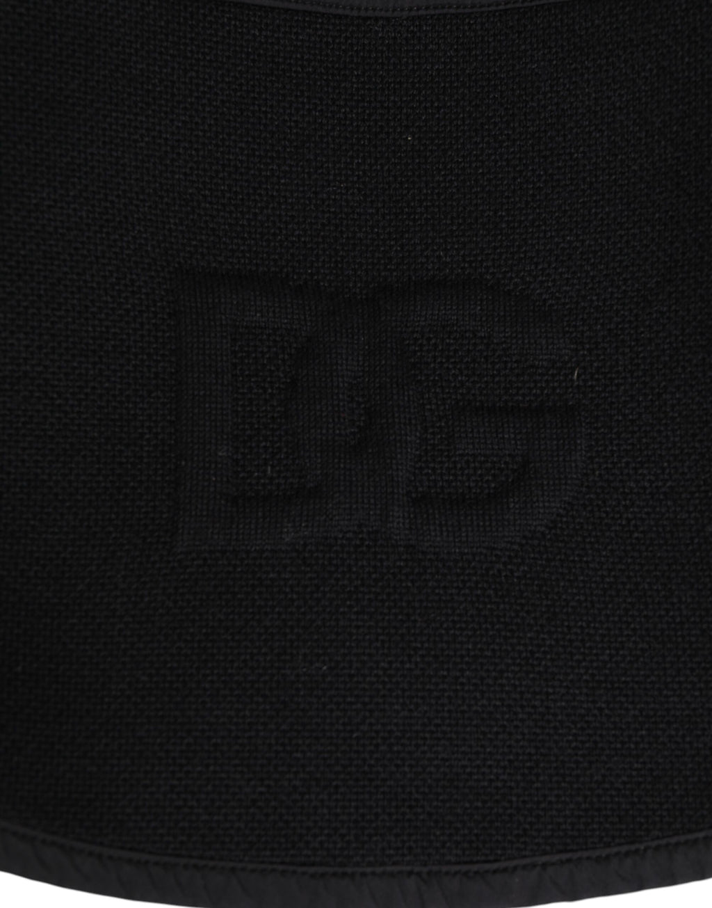 Dolce & Gabbana Stola Nera in Pizzo Maglia Logo DG Uomo Sciarpa Taglia Unica