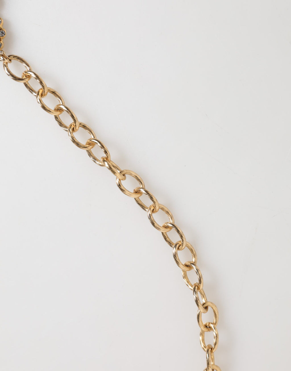Collana girocollo Dolce & Gabbana con ciondolo a orologio in cristallo dorato