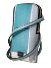Dolce & Gabbana Custodia/Portacarte per Telefono in Pelle Blu con Tracolla