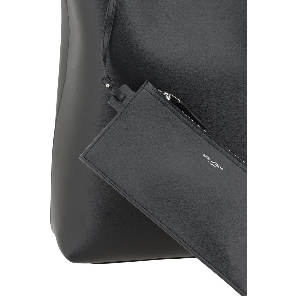 Borsa a tracolla Saint Laurent in pelle di vitello nera Bos Taurus