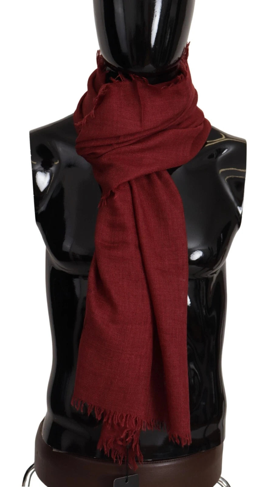 Sciarpa/Stola Frange in Cashmere e Seta Rossa DG Crown Dolce & Gabbana