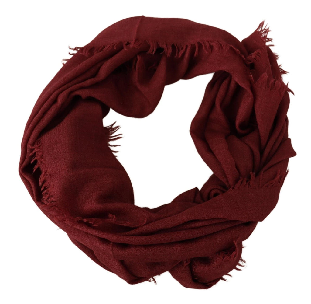 Sciarpa/Stola Frange in Cashmere e Seta Rossa DG Crown Dolce & Gabbana