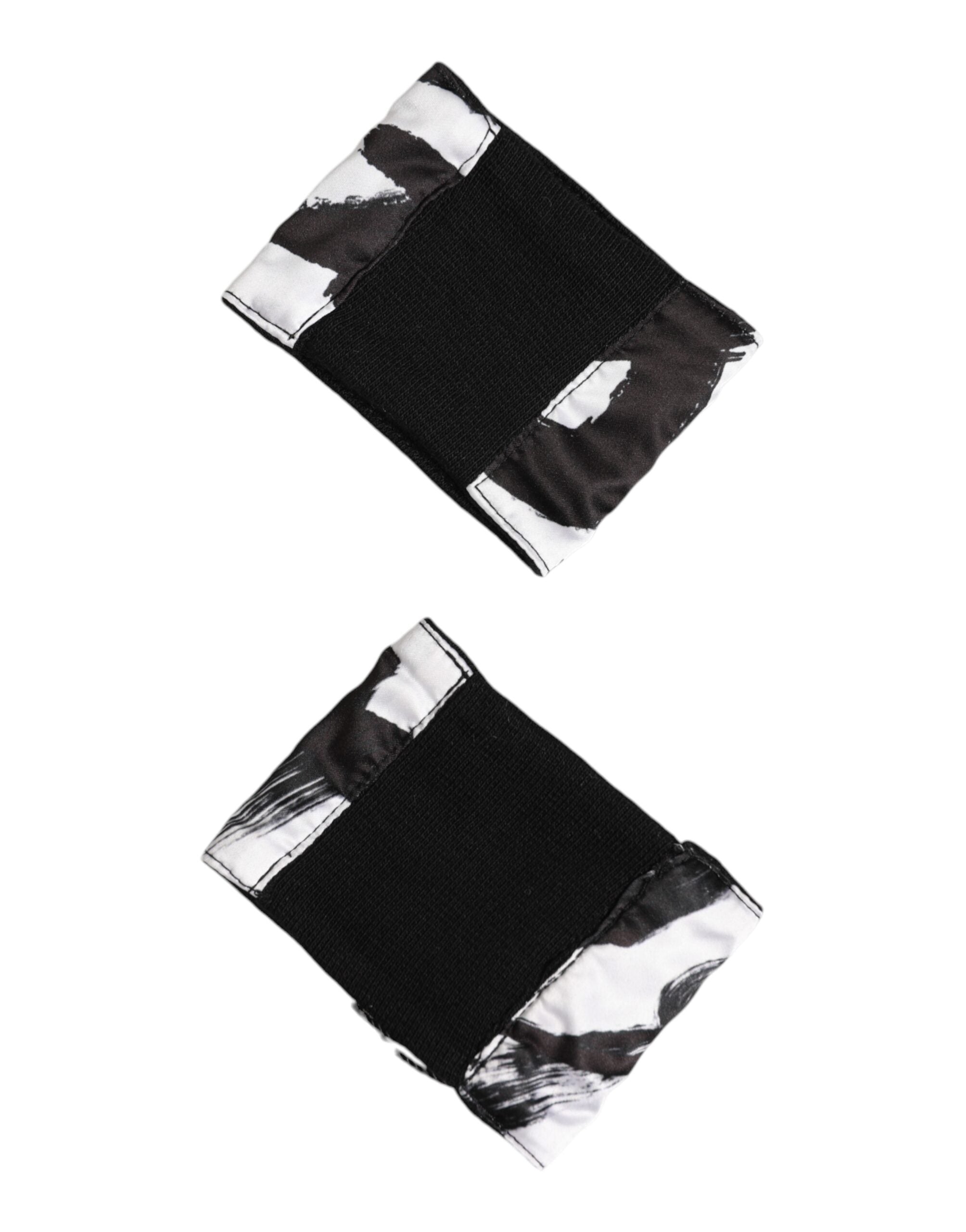 Dolce & Gabbana Bianco Nero DG Logo Seta 1 Paio Polsino
