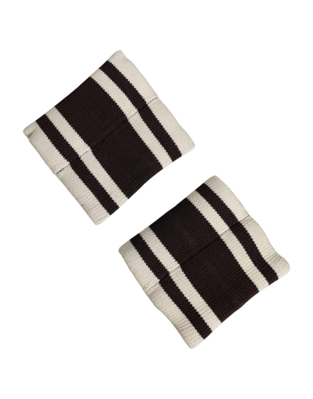 Dolce & Gabbana Polsino 1 Paio in Cotone Bianco Nero con Logo DG