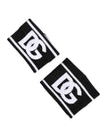 Dolce & Gabbana Bianco Nero Logo DG Cotone 1 Paio Una Polsiera