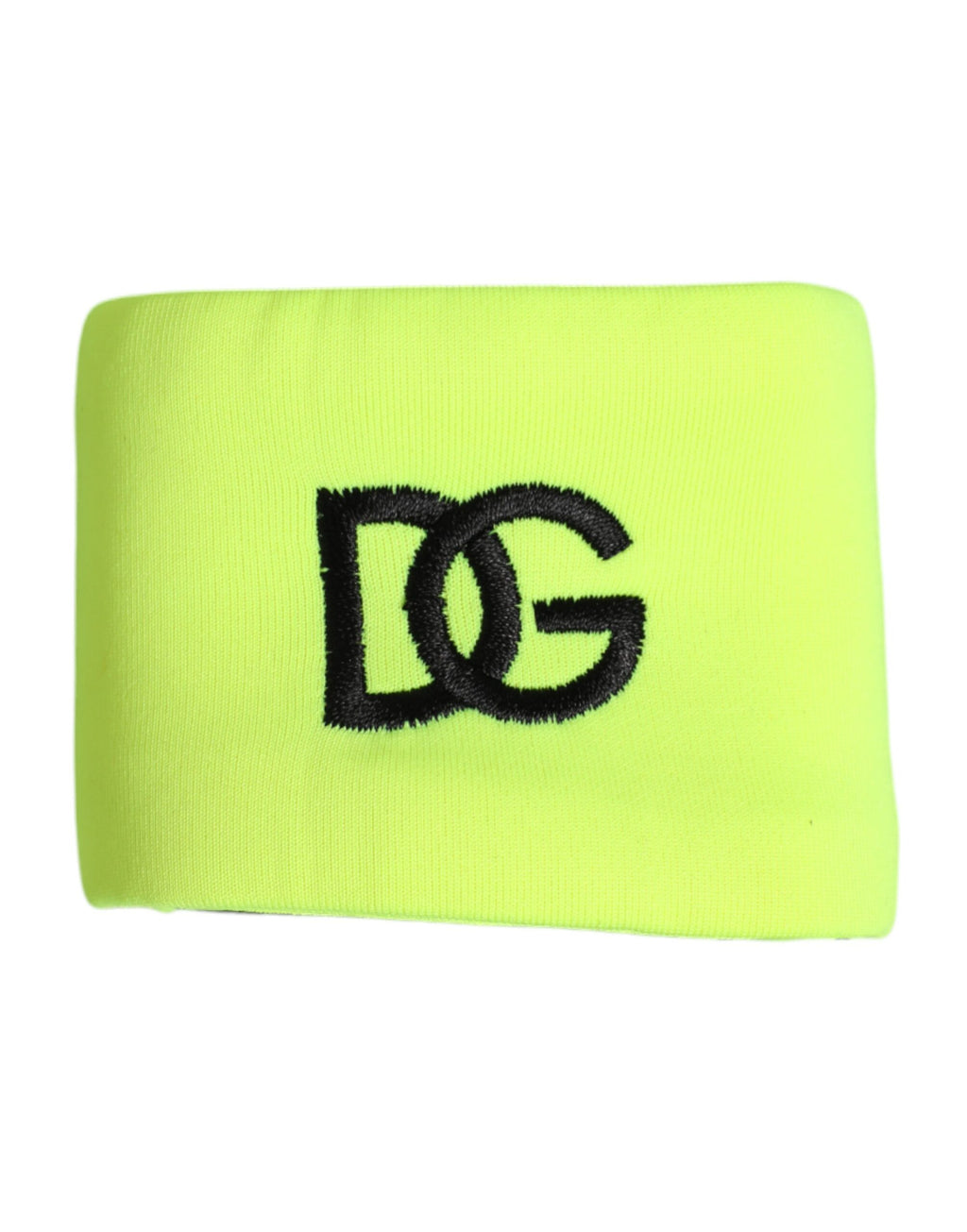 Dolce & Gabbana Braccialetto da uomo in seta verde giallo con logo DG