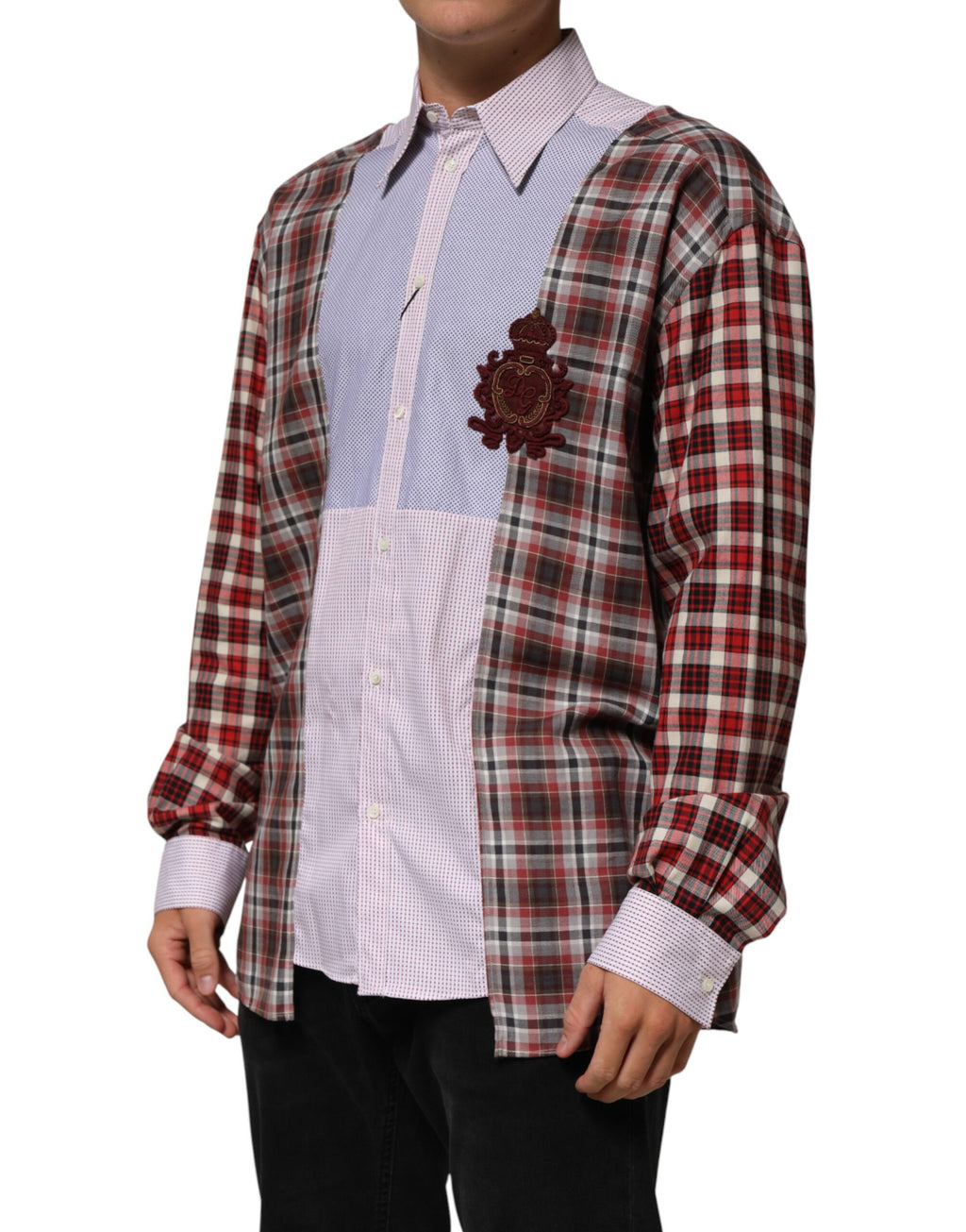 Camicia A Quadri Multicolore In Cotone Dolce & Gabbana Con Colletto