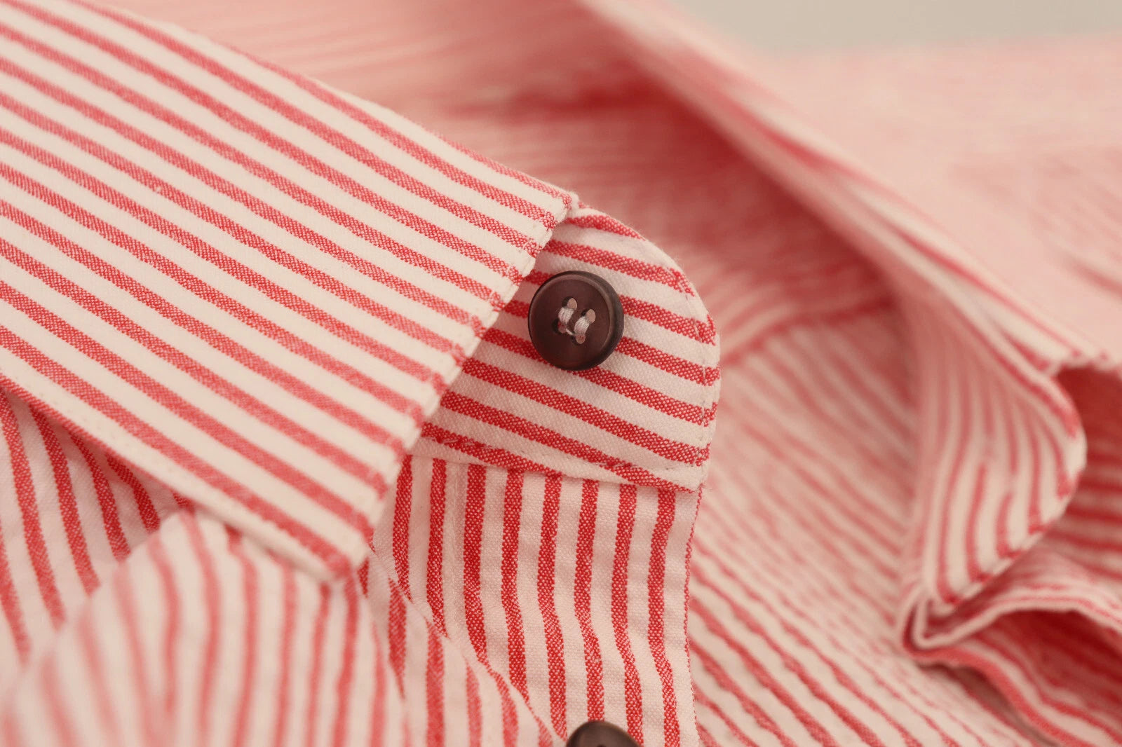 Camicia a maniche corte in cotone a righe rosse e bianche Dolce & Gabbana