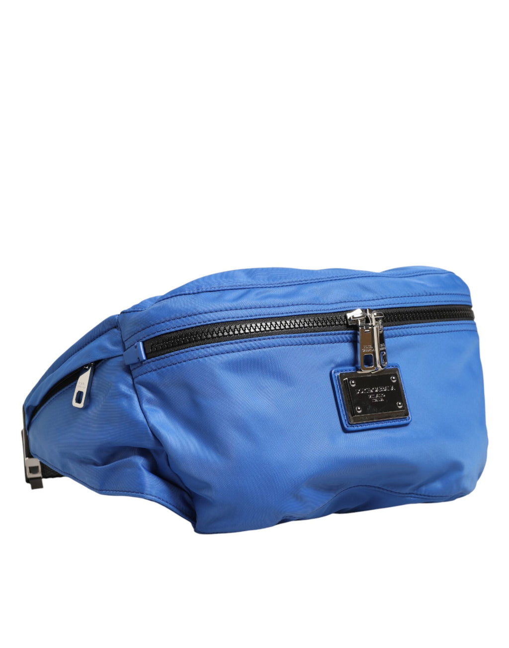 Marsupio da uomo Dolce & Gabbana in nylon blu con placca logo