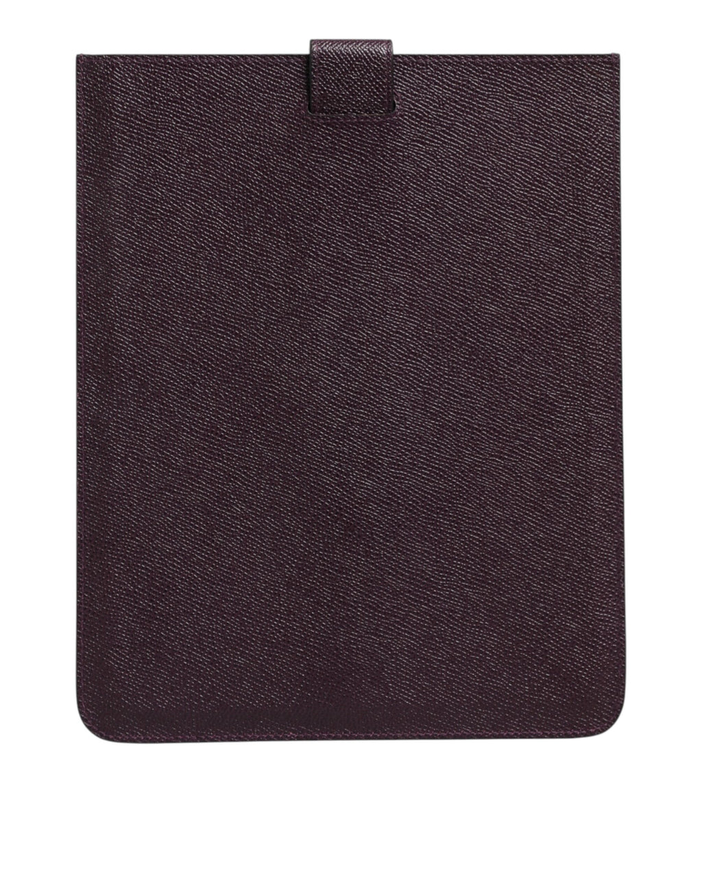 Custodia per tablet Dolce & Gabbana in pelle marrone scuro con placca logo