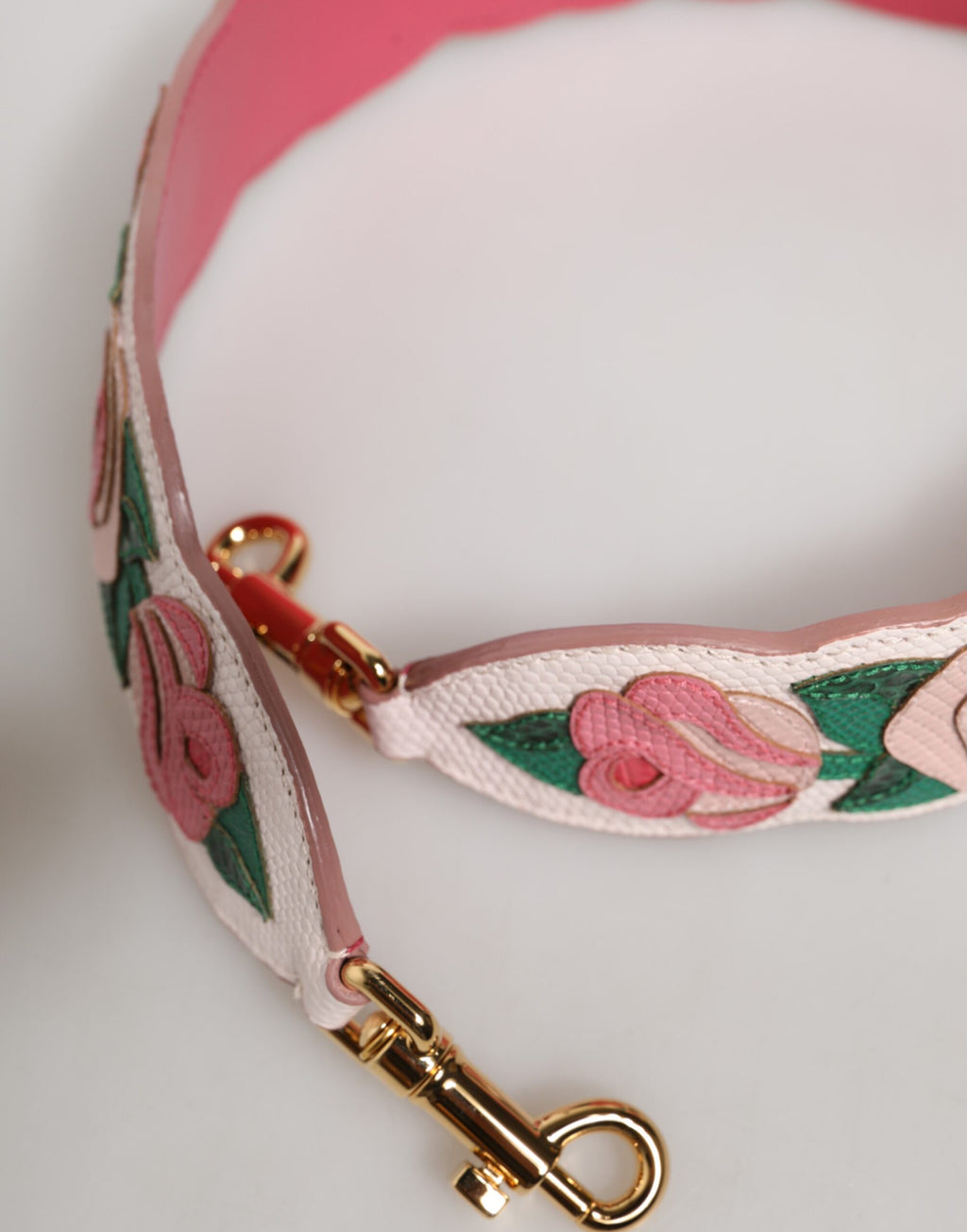 Tracolla Dolce & Gabbana Accessorio per borsa in pelle di vitello bianca floreale