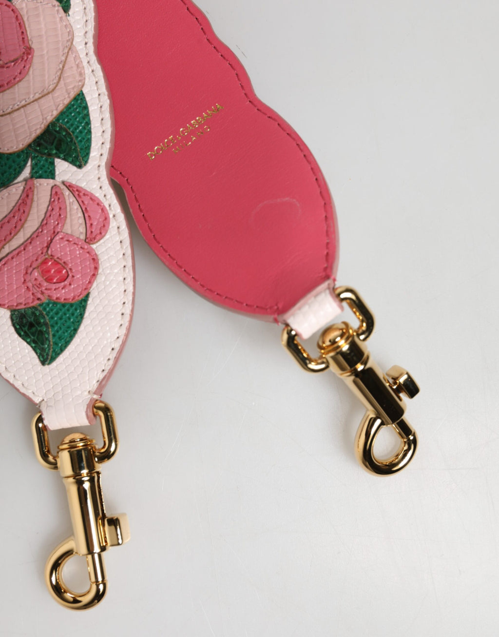 Tracolla Dolce & Gabbana Accessorio per borsa in pelle di vitello bianca floreale