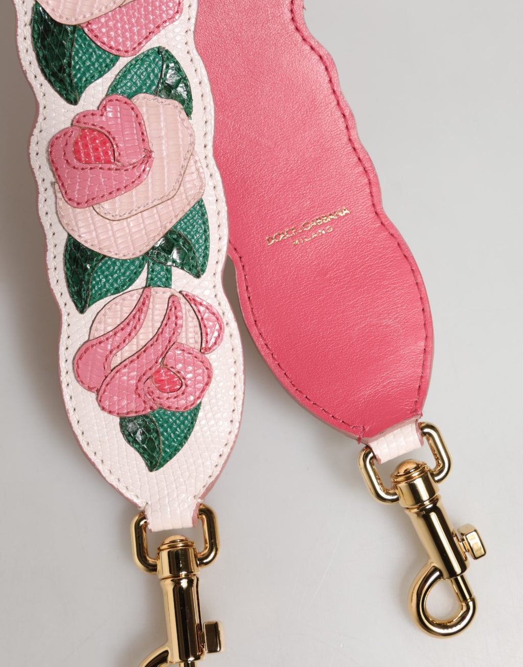 Tracolla Dolce & Gabbana Accessorio per borsa in pelle di vitello bianca floreale