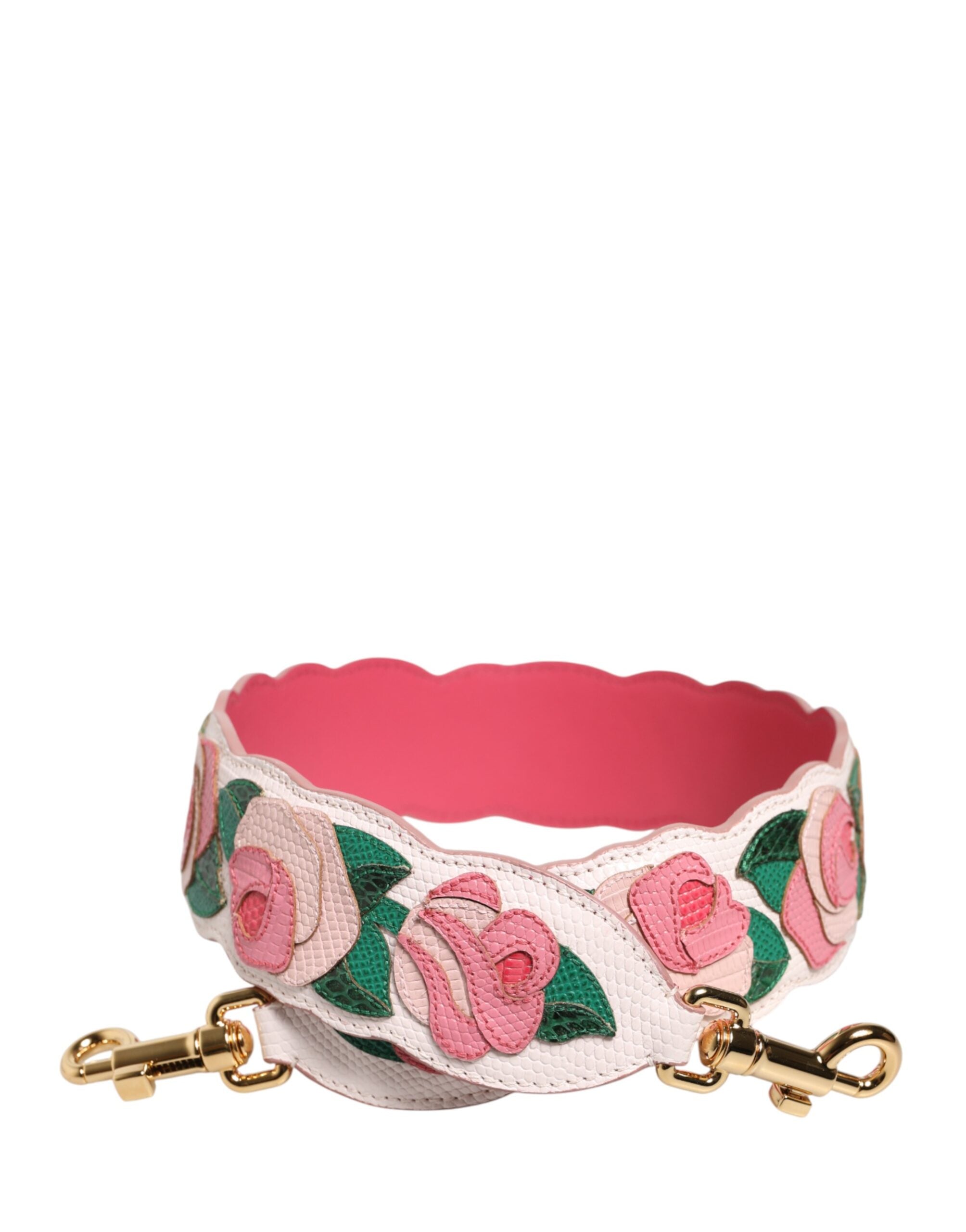 Tracolla Dolce & Gabbana Accessorio per borsa in pelle di vitello bianca floreale