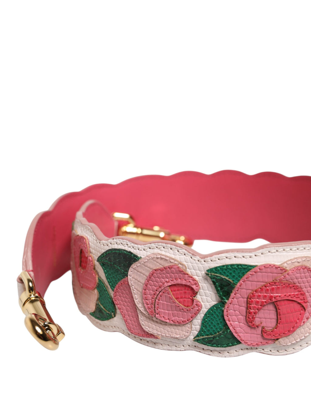 Tracolla Dolce & Gabbana Accessorio per borsa in pelle di vitello bianca floreale