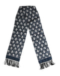 Dolce & Gabbana Navy Blue Silk Neck Wrap Shawl Men Scarf