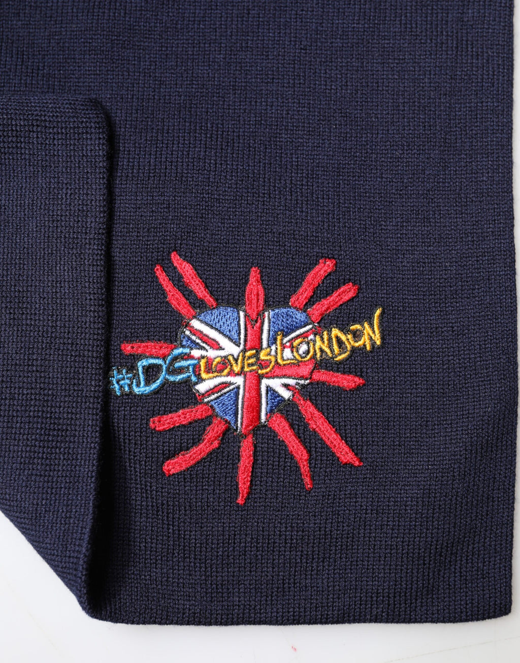 Sciarpa Scaldacollo in Lana Blu "DG Loves London" Dolce & Gabbana