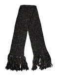 Sciarpa Foulard Dolce & Gabbana Nera in Lana con Frange