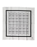 Foulard quadrato da uomo Dolce & Gabbana in cotone bianco con corona