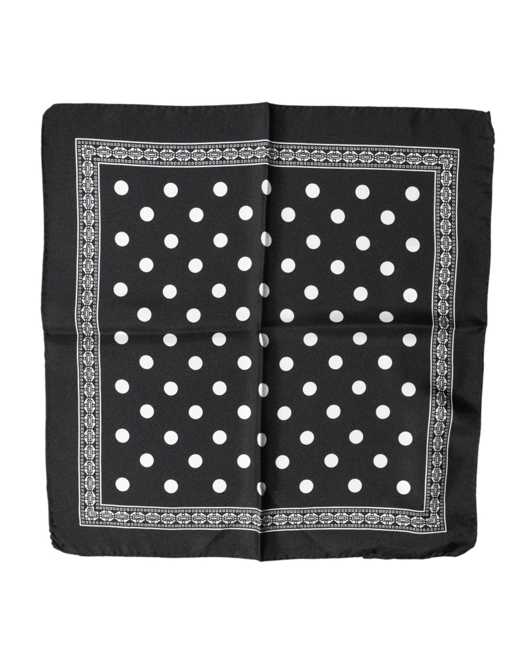 Fazzoletto da collo/foulard quadrato nero a pois Dolce & Gabbana