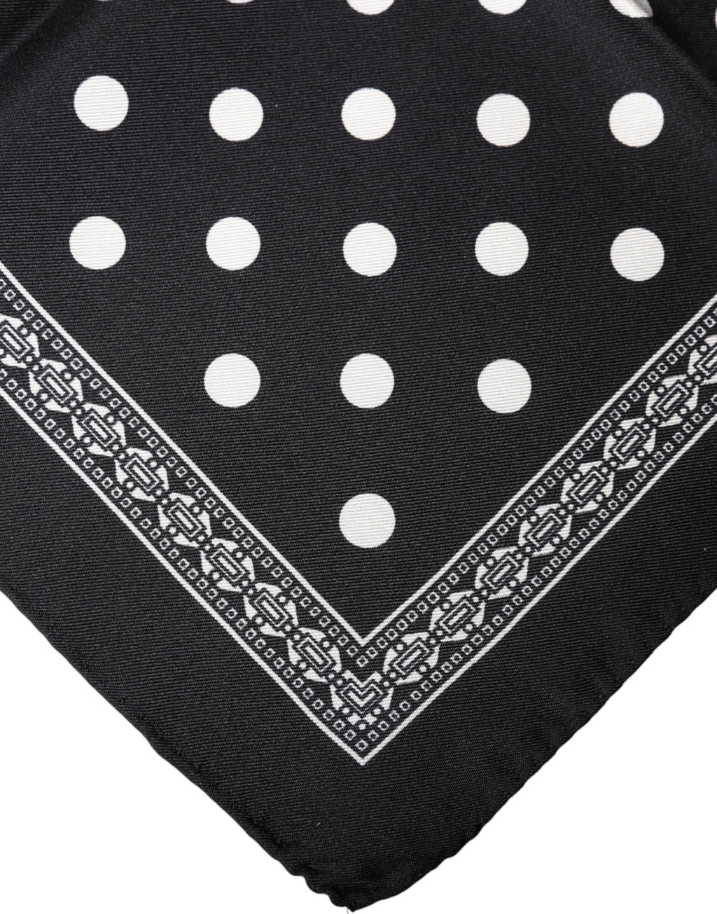 Fazzoletto da collo/foulard quadrato nero a pois Dolce & Gabbana