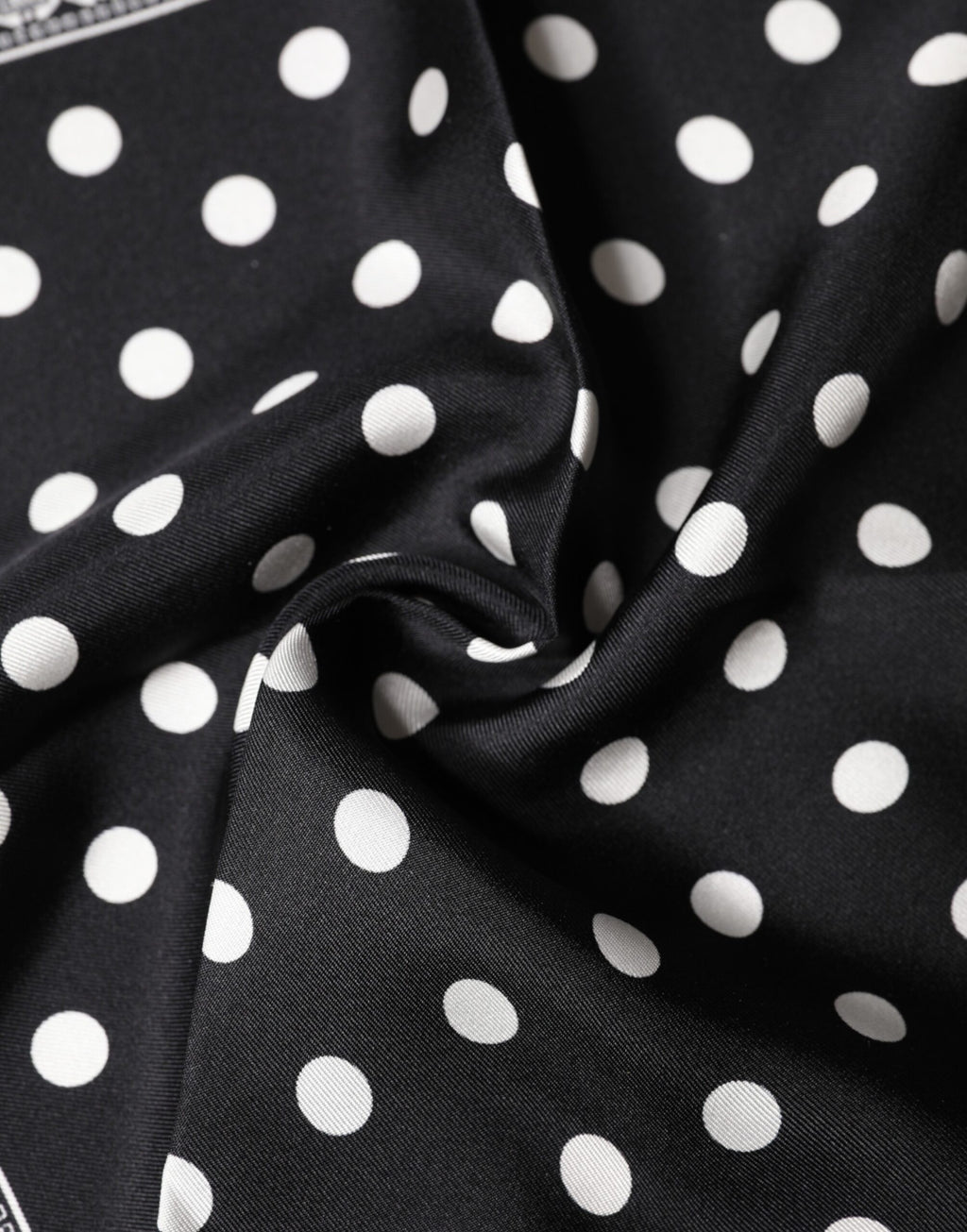 Fazzoletto da collo/foulard quadrato nero a pois Dolce & Gabbana