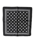 Fazzoletto da collo/foulard quadrato nero a pois Dolce & Gabbana