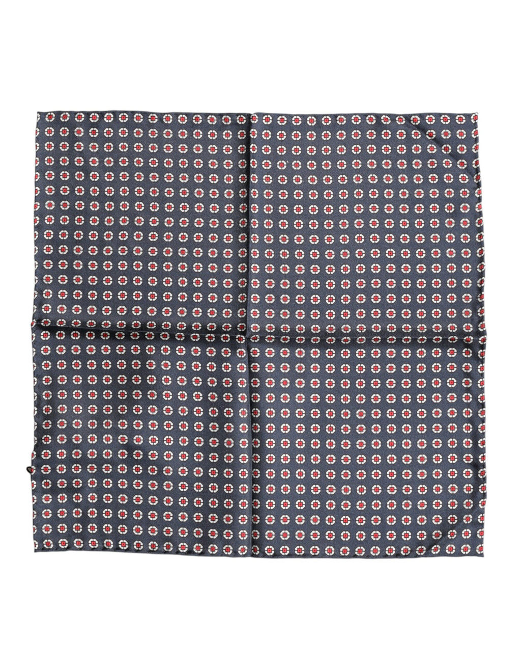 Foulard quadrato in seta a fantasia blu Dolce & Gabbana