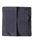 Dolce & Gabbana Blue Logo Silk Men Square Handkerchief Scarf
