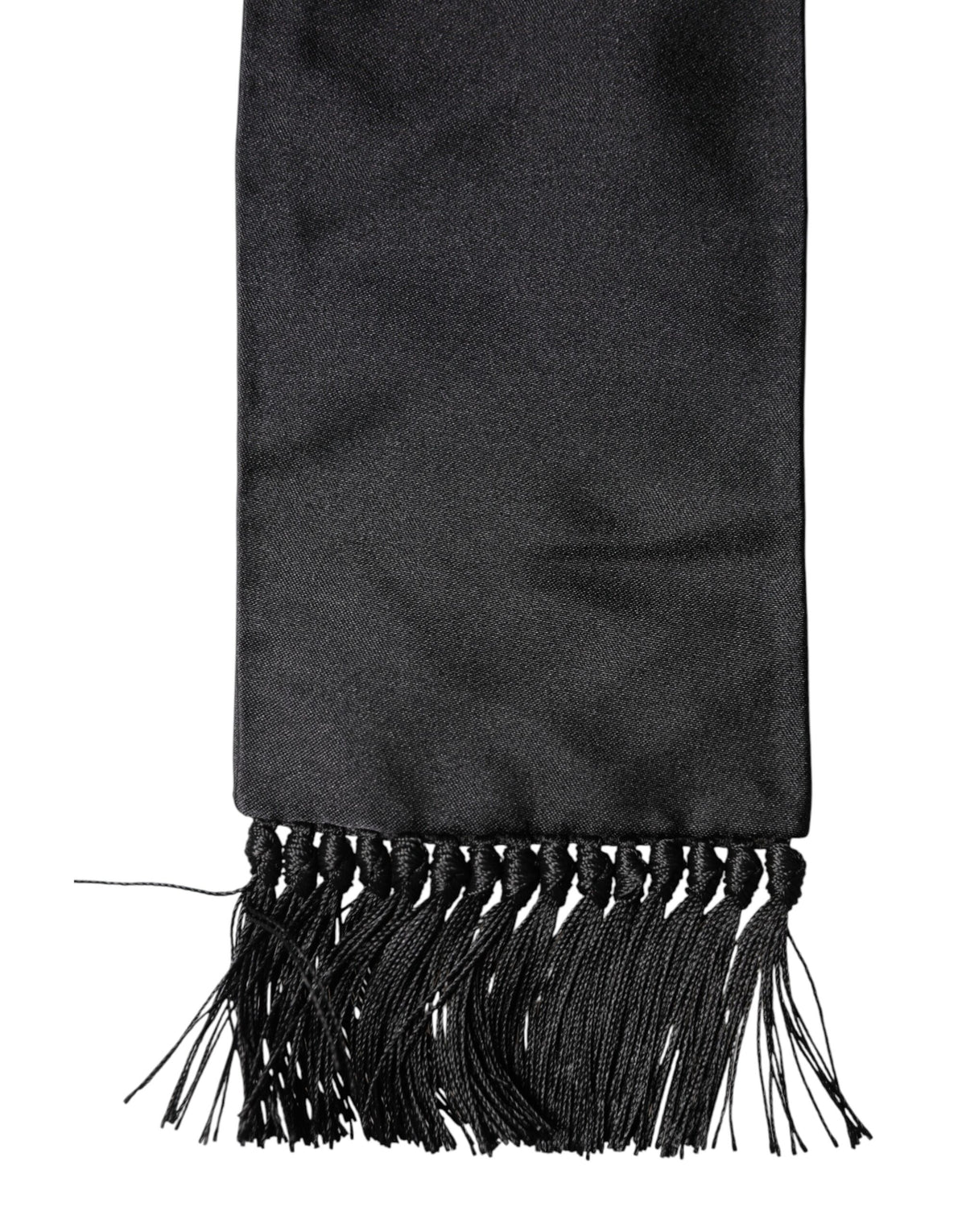Foulard Sciarpa Scialle Collo Frange Seta Nera Dolce & Gabbana