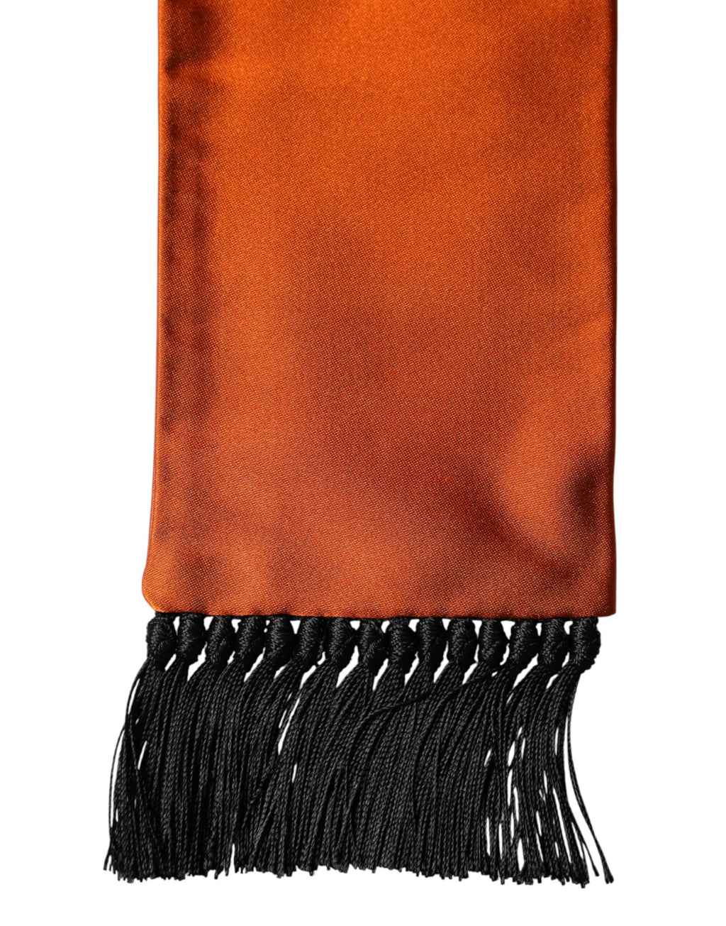 Sciarpa Foulard Dolce & Gabbana in Seta Arancione con Frange