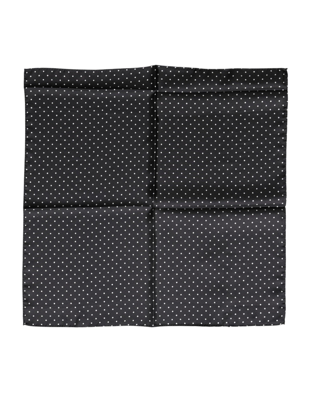 Foulard quadrato in seta a pois nero Dolce & Gabbana