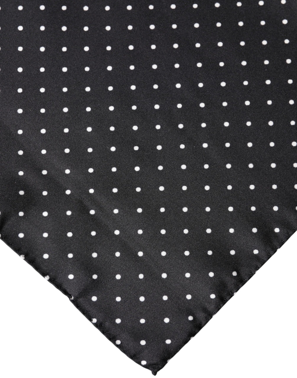 Foulard quadrato in seta a pois nero Dolce & Gabbana