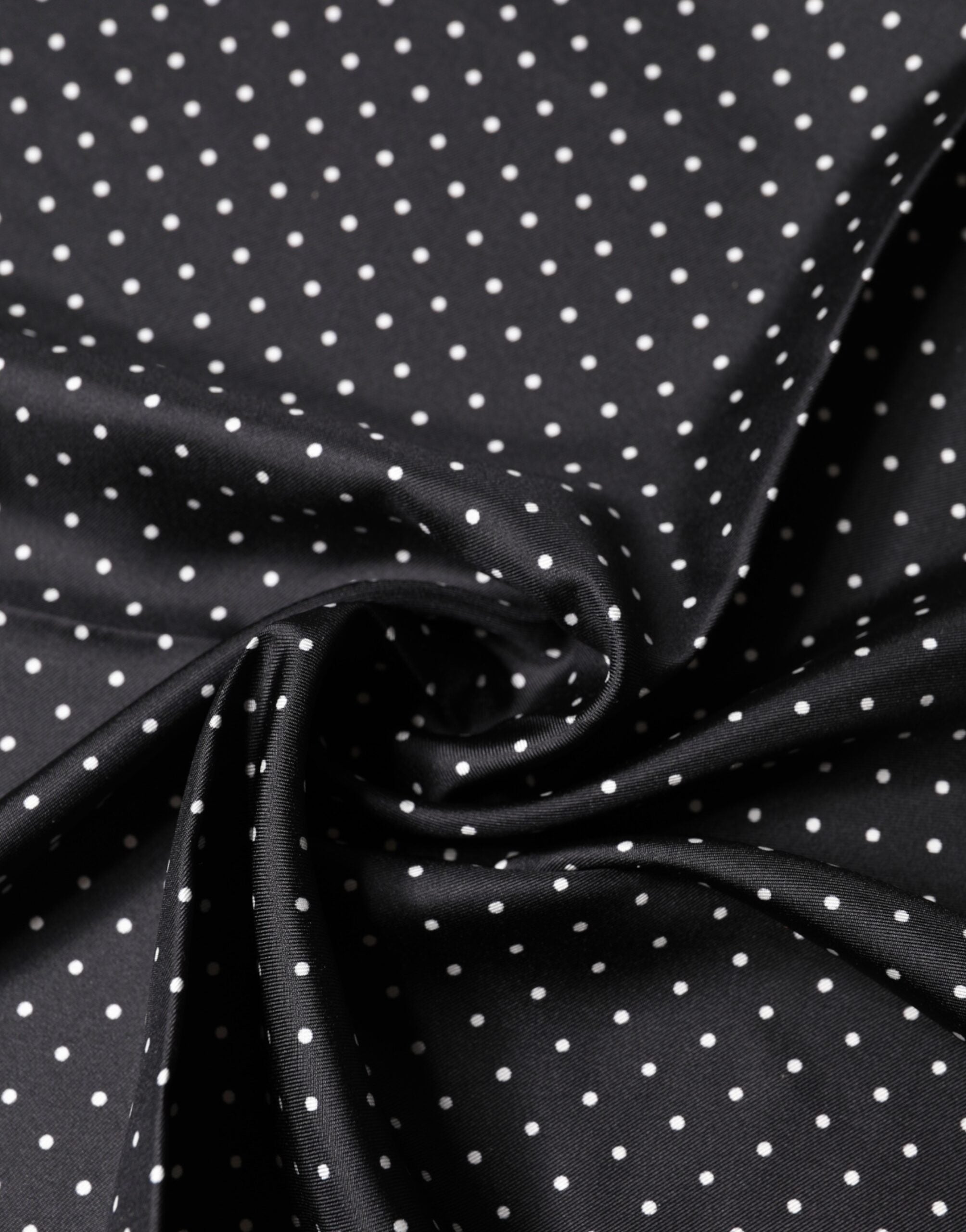 Foulard quadrato in seta a pois nero Dolce & Gabbana