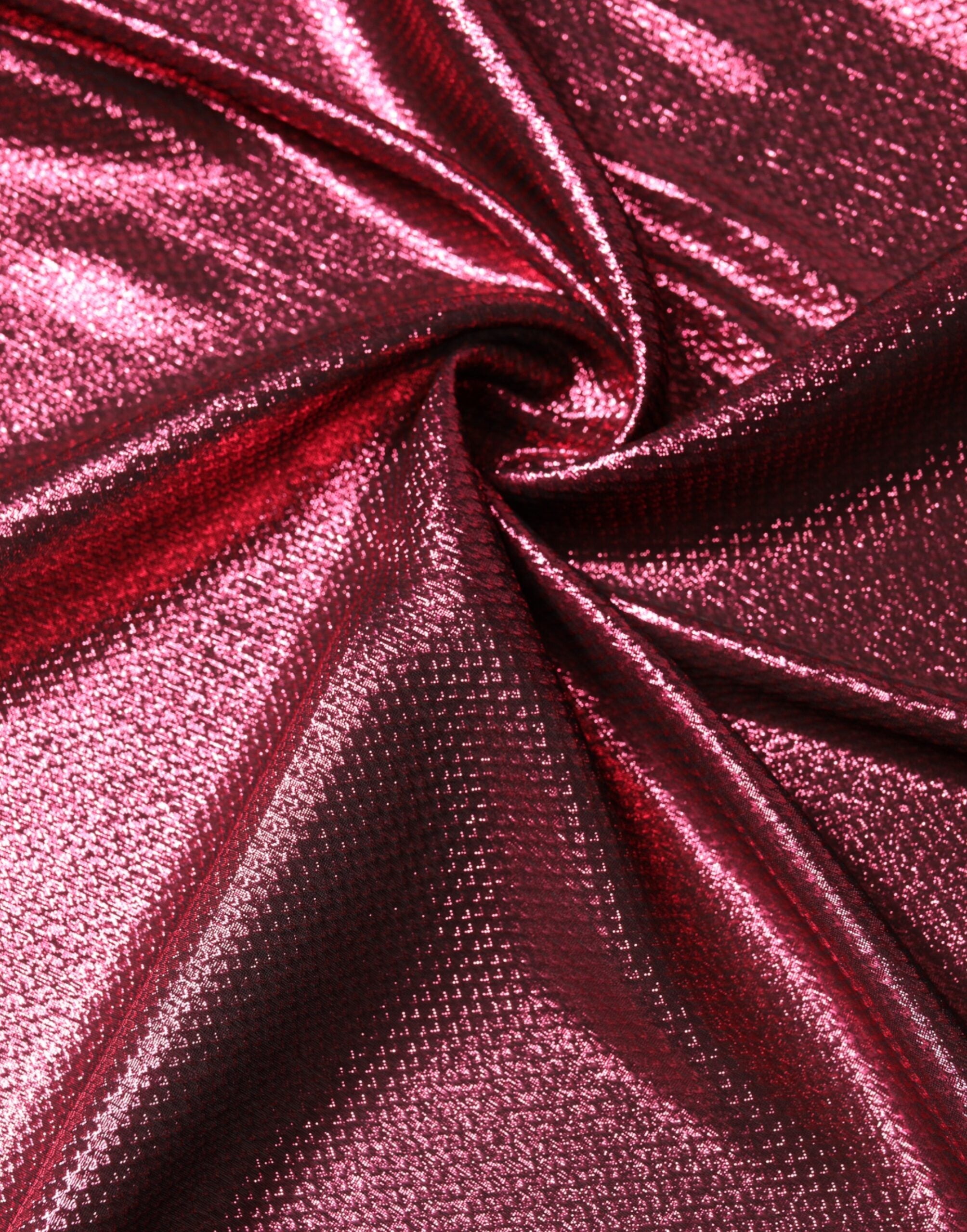 Foulard quadrato in seta rosa metallizzato Dolce & Gabbana