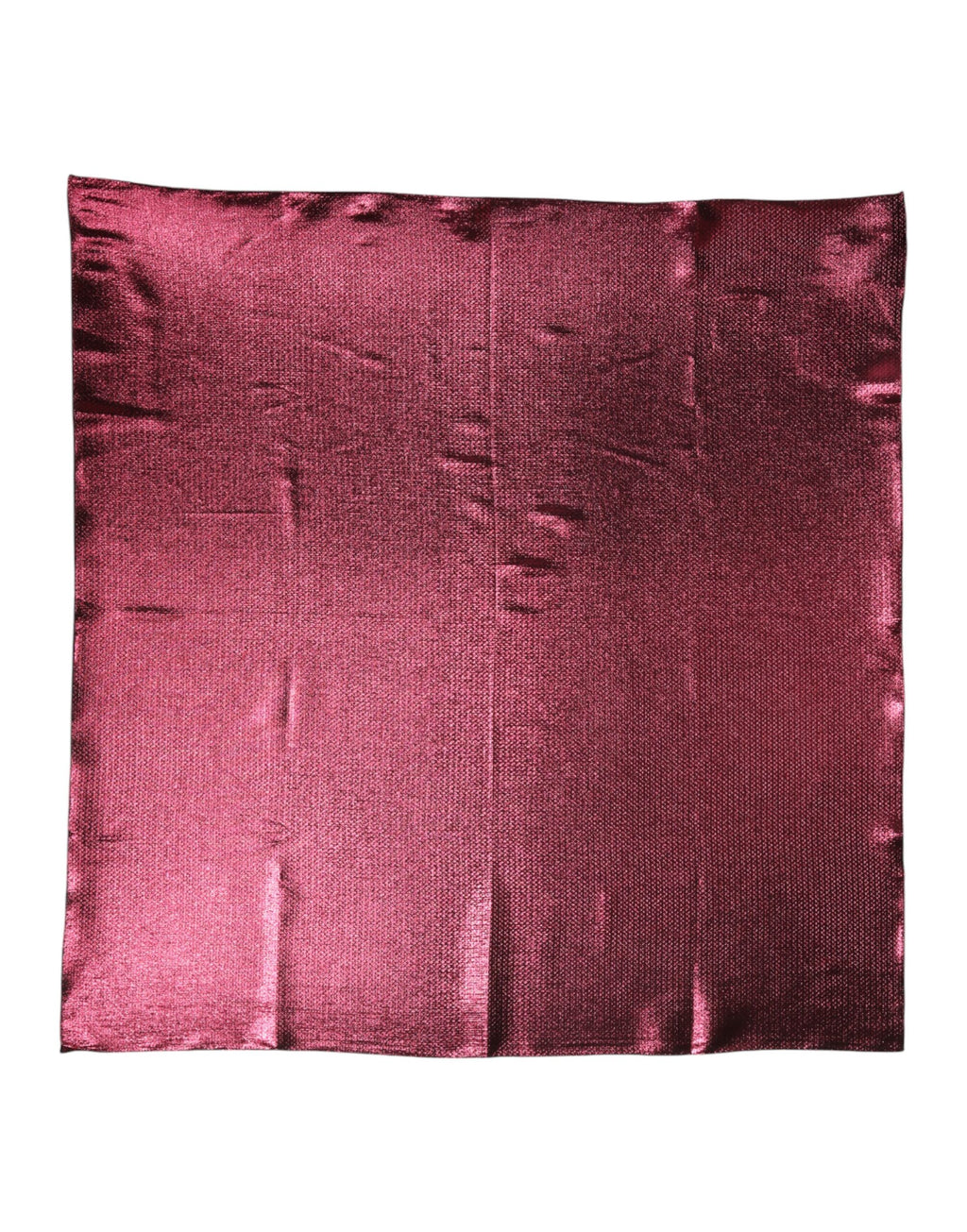 Foulard quadrato in seta rosa metallizzato Dolce & Gabbana