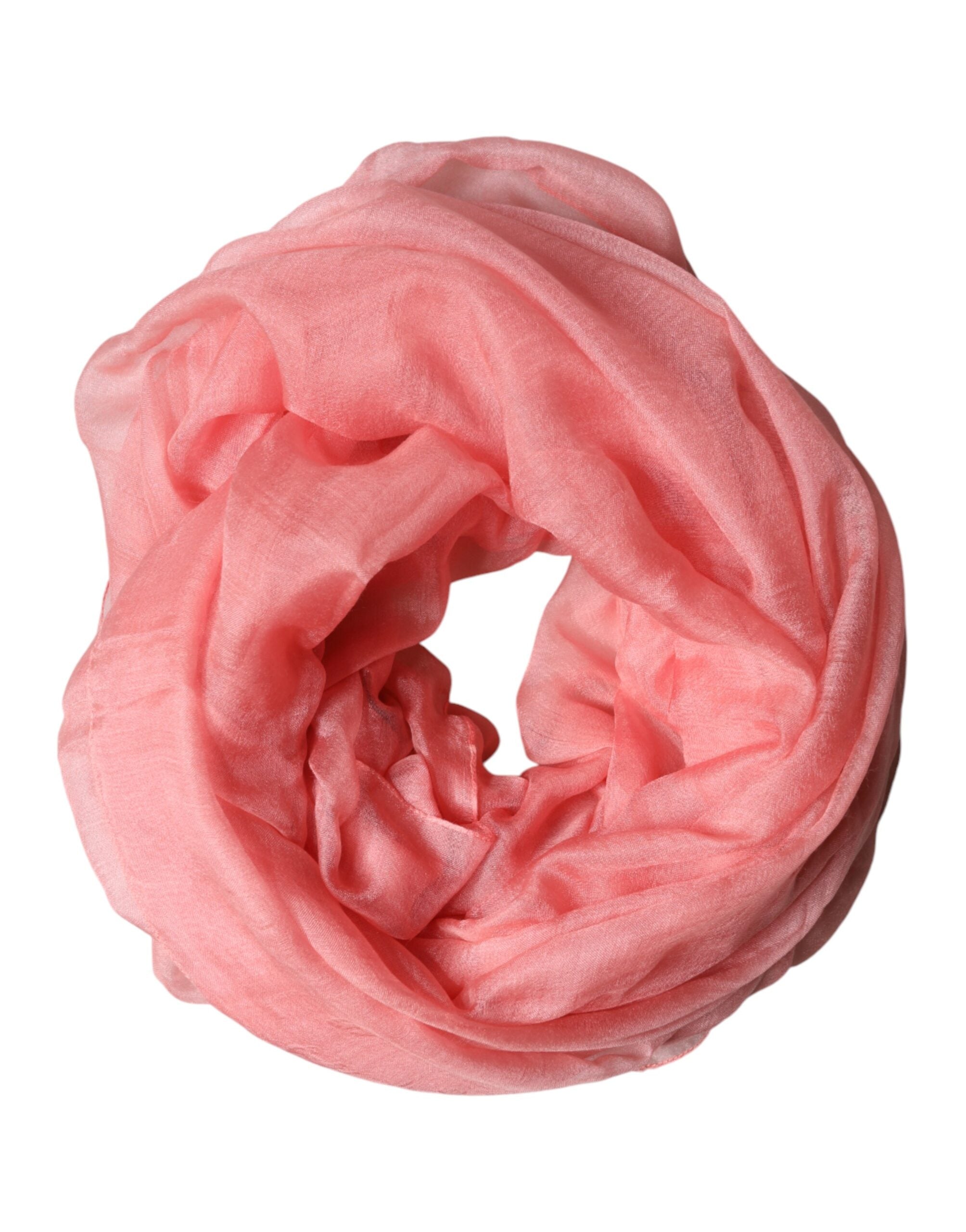 Dolce & Gabbana Light Pink Stole Neck Wrap Shawl  Scarf