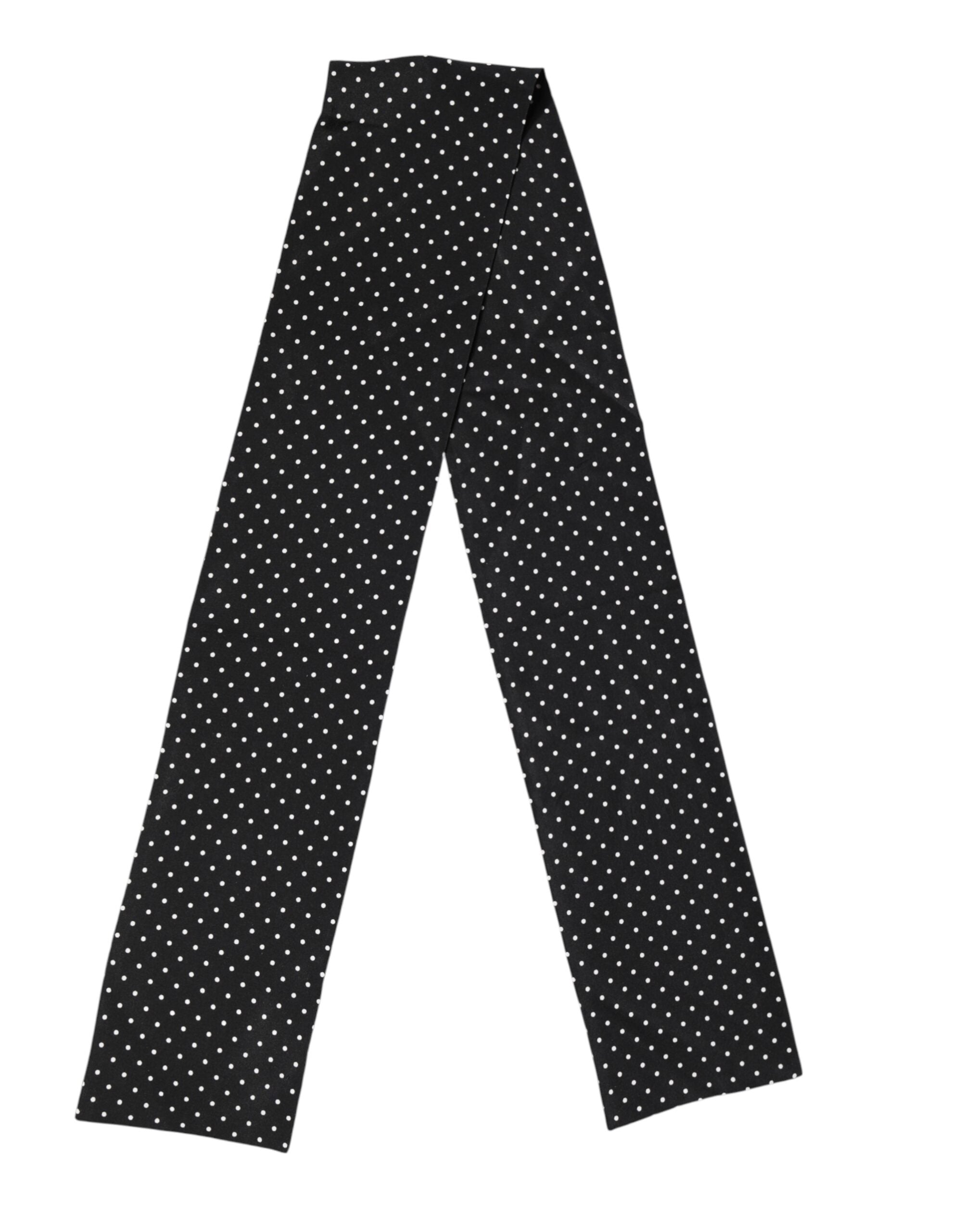 Foulard Dolce & Gabbana a Pois Nero 133,5 cm x 12,5 cm