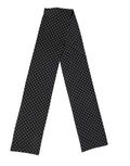 Foulard Dolce & Gabbana a Pois Nero 133,5 cm x 12,5 cm